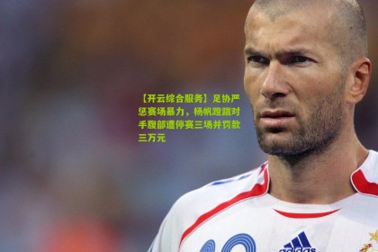 【开云综合服务】足协严惩赛场暴力，杨帆蹬踹对手腹部遭停赛三场并罚款三万元