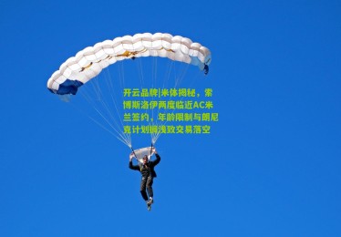 开云品牌|米体揭秘，索博斯洛伊两度临近AC米兰签约，年龄限制与朗尼克计划搁浅致交易落空